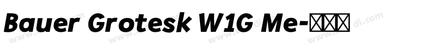 Bauer Grotesk W1G Me字体转换